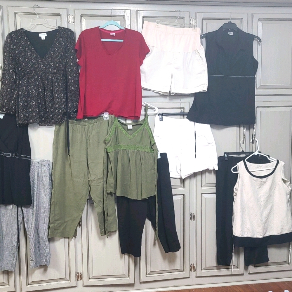 Motherhood maternity tops, pants, crop pants and shorts
